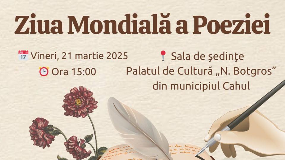 Ziua Mondială a Poeziei, sărbătorită la Cahul printr-un eveniment dedicat iubitorilor de versuri