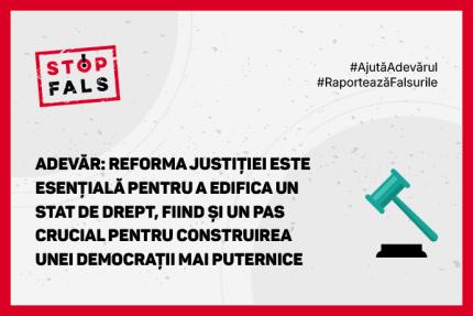 STOPFALS! PREZINTĂ ADEVĂRUL DESPRE REFORMA JUSTIȚIEI ÎN R. MOLDOVA