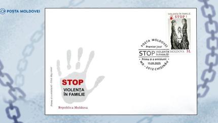 Poșta Moldovei lansează seria de mărci poștale „STOP Violența în familie!”