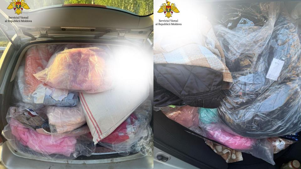 Bunuri de circa 100.000 lei, depistate de vameși într-un autoturism burdușit cu marfă, în sudul țării