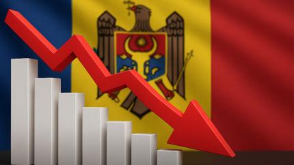 Moldova intră în al treilea trimestru de recesiune. PIB-ul înregistrează o nouă scădere