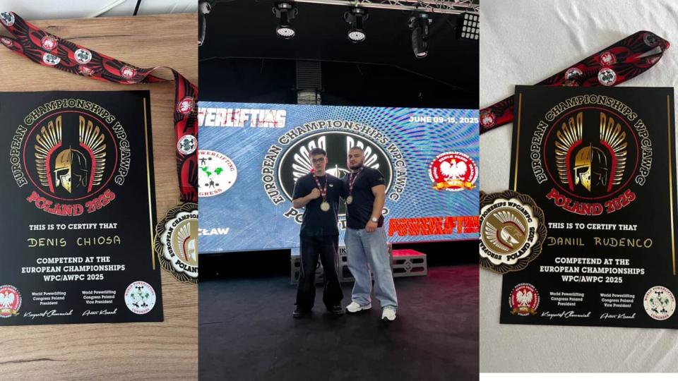 Doi tineri din Cahul, campioni europeni la powerlifting în Polonia. Cu ce rezultate au câștigat?