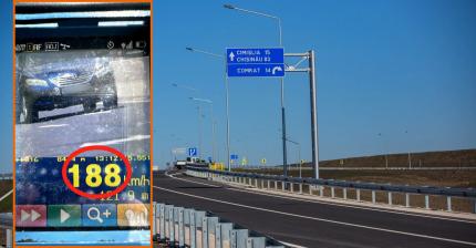 Un șofer din Cahul, surprins de polițiști pe centura municipiului Chișinău cu o viteză de 188 km/h 