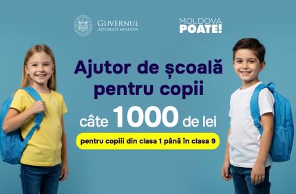 Cum și când vor primi elevii ajutorul de 1.000 de lei oferit de Guvern