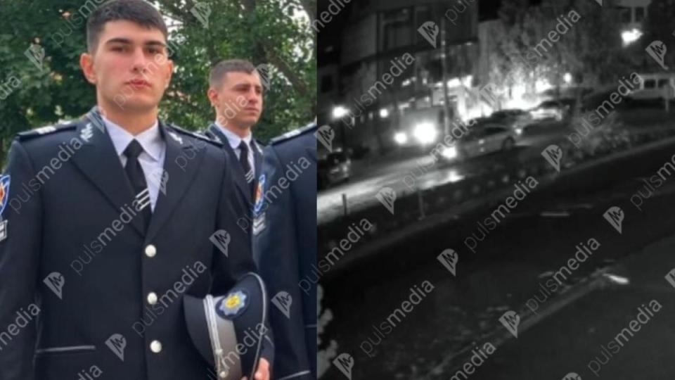 Момент, когда сын начальника полиции, студент Академии полиции, намеренно въезжает в толпу на микроавтобусе в Вулканештах