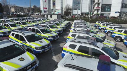 Poliția Națională, mai bine echipată pentru siguranța cetățenilor: 57 de automobile noi în dotare