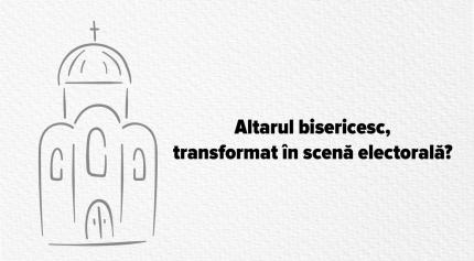 Altarul bisericesc, transformat în scenă electorală la Stoianovca, raionul Cantemir