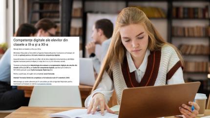Elevii claselor a IX-a și a XII-a pot obține un certificat digital recunoscut la admitere.Vezi testul aici