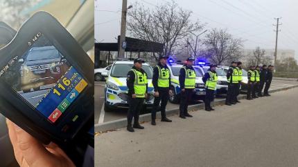 Viteză record în Cantemir: ce au depistat polițiștii în timpul controalelor
