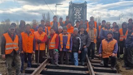 Lucrările feroviare Cantemir – Fălciu avansează: o nouă etapă finalizată