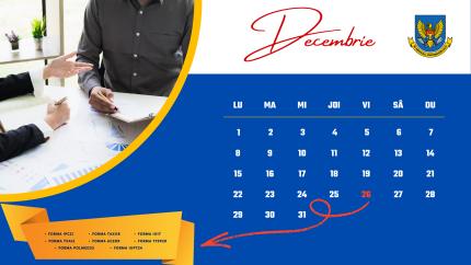 Calendarul fiscal al contribuabilului pentru luna decembrie 2025