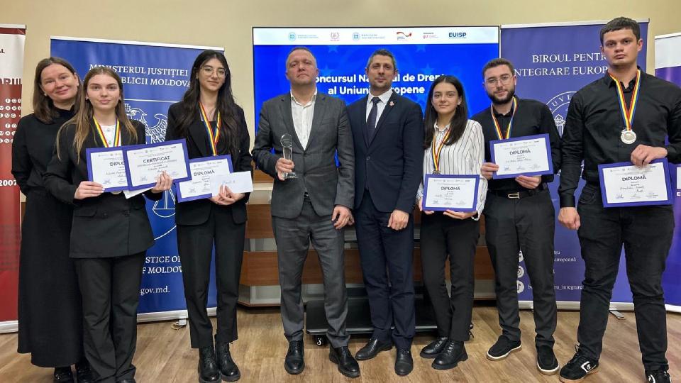 Echipa Facultății de Drept a USC Cahul a obținut locul II la Concursul Național de Drept al UE