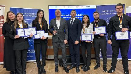 Echipa Facultății de Drept a USC Cahul a obținut locul II la Concursul Național de Drept al UE