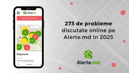 273 de probleme locale discutate online pe Alerte.md în 2025