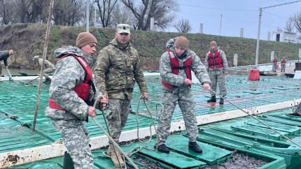 Geniștii militari au intervenit la PTF Leova–Bumbăta pentru menținerea traversării în condiții de siguranță 