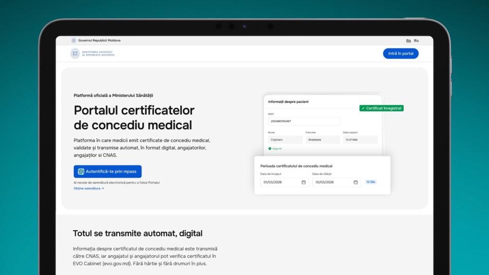 Peste 2.300 de certificate de concediu medical digital emise în prima zi