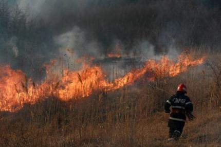 Risc sporit de incendii de vegetație: salvatorii îndeamnă cetățenii să nu dea foc resturilor vegetale