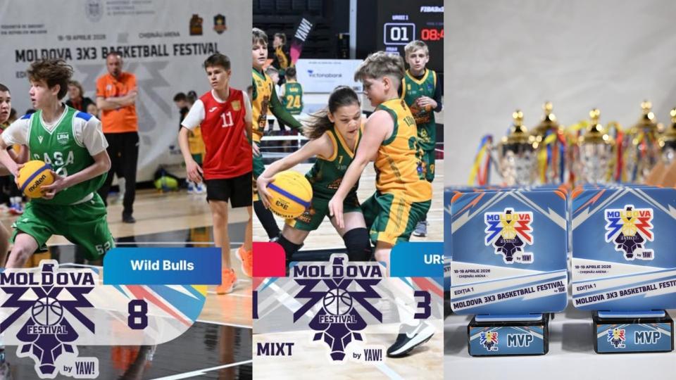 Premieră în Republica Moldova: peste 500 de sportivi au participat la „Moldova 3×3 Basketball Festival”