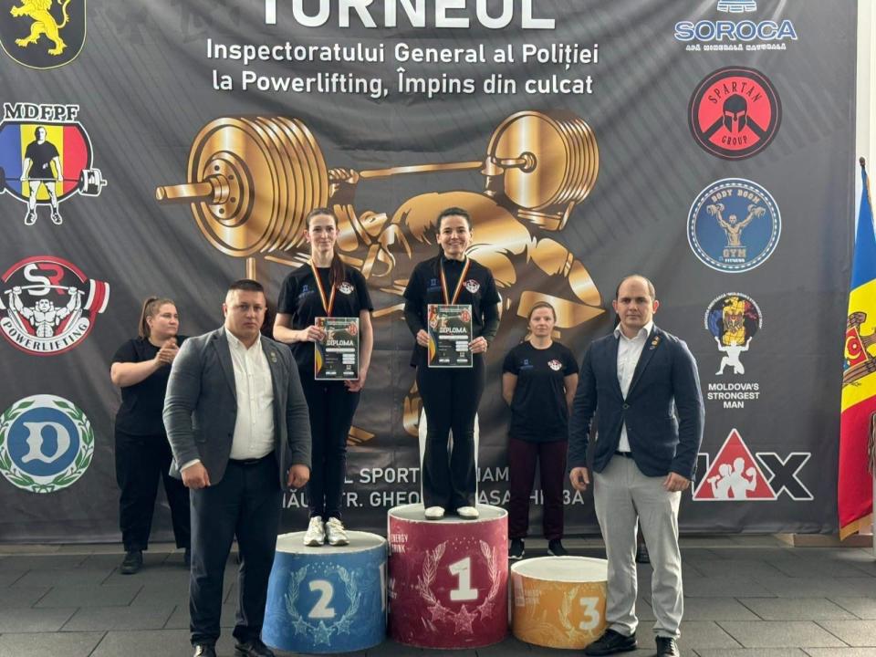 Cahul: Performanță remarcabilă la powerlifting – o polițistă a obținut locul I la nivel național