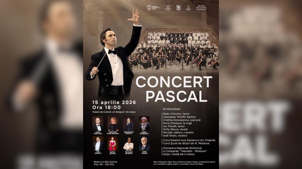 Concert Pascal la Cahul: muzică sacră și artiști de renume pe scena Filarmonicii