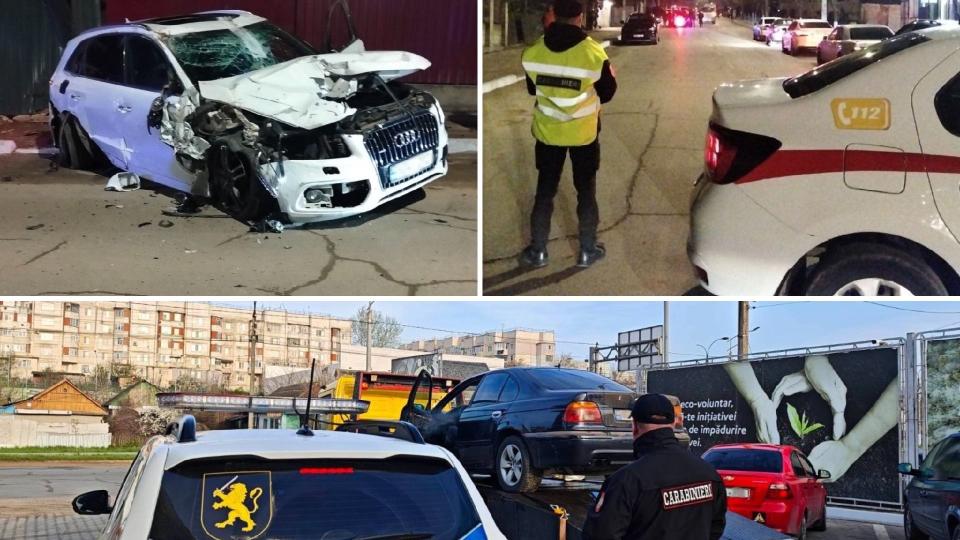 Două intervenții la Comrat pentru siguranța rutieră: șofer suspect de ebrietate și un accident cu trei mașini