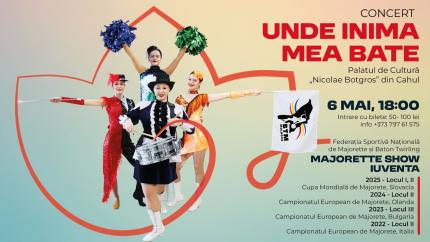 Concert „Unde inima mea bate”, organizat la Cahul de Majorette Show „Iuventa”
