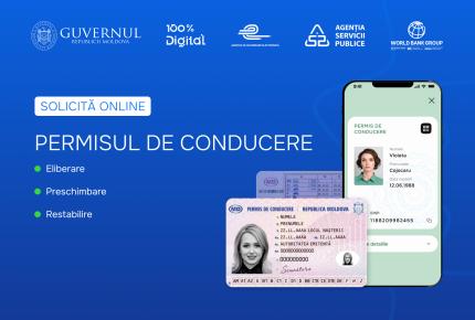 Permisul de conducere poate fi solicitat și preschimbat online, fără deplasări la ghișeu