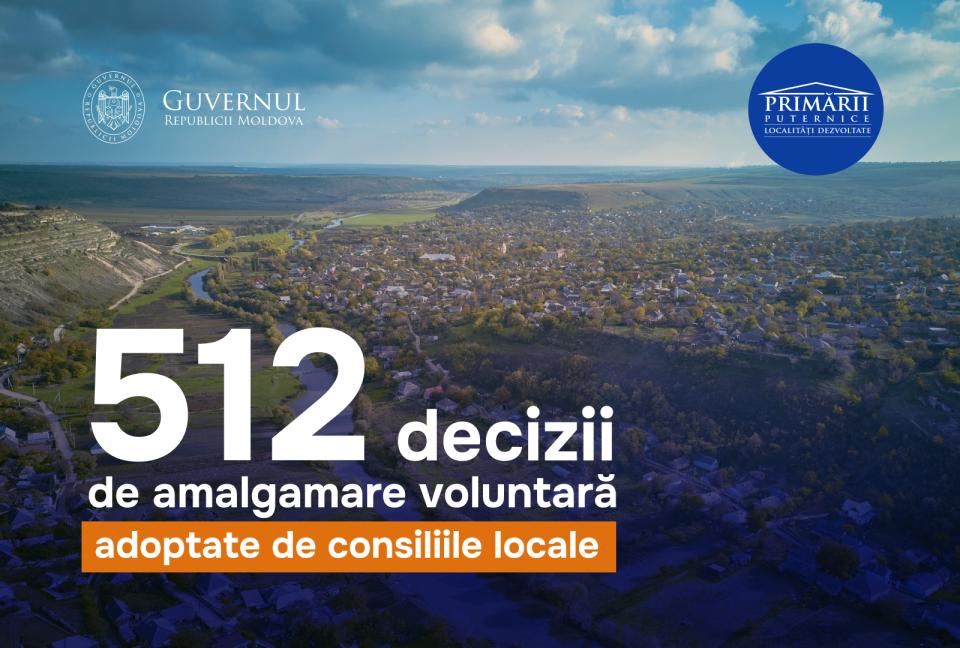 Satul meu – primăria noastră: Au fost adoptate 512 decizii de amalgamare voluntară 