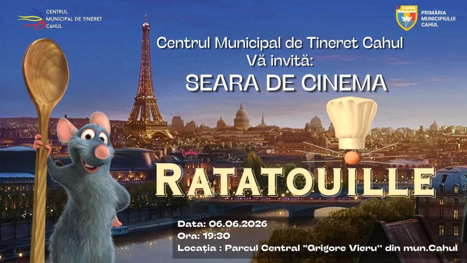 La Cahul începe tradiția serilor de cinema în aer liber. Primul film va fi „Ratatouille”