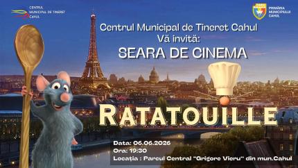 La Cahul începe tradiția serilor de cinema în aer liber. Primul film va fi „Ratatouille”