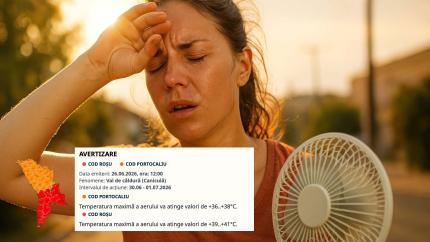 Sudul Republicii Moldova, sub Cod Roșu de caniculă: temperaturile vor urca până la +41°C