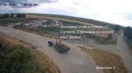 Persoană sancționată pentru incendierea deșeurilor la gunoiștea din Gotești, raionul Cantemir /VIDEO