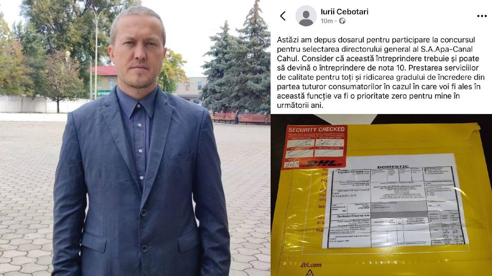 Primul candidat și-a depus actele pentru funcția de Director General S.A. Apă Canal Cahul