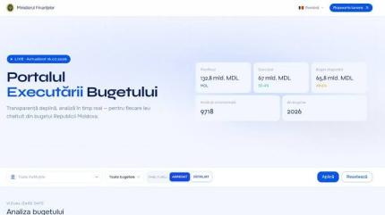 Cetățenii pot urmări cum sunt cheltuiți banii publici pe un portal lansat de Ministerul Finanțelor