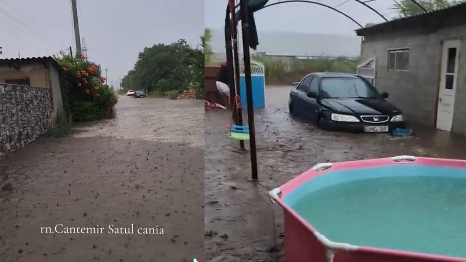Ploile abundente au inundat o gospodărie în raionul Cantemir /VIDEO