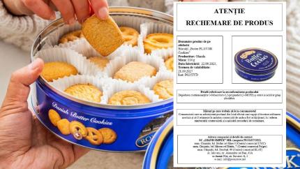 Biscuiți retrași de pe piață din cauza unei contaminări chimice. Consumatorii sunt îndemnați să nu îi consume