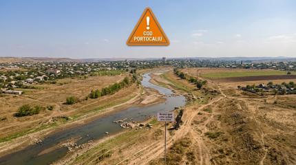 Cod portocaliu de scurgere redusă a apei în râul Prut 