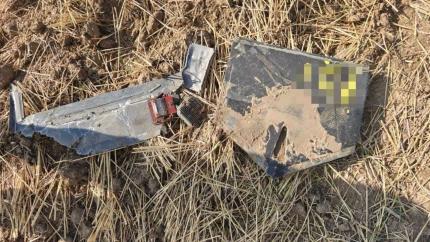 Fragmente dintr-o dronă de tip „Gheran-2”, descoperite în apropierea satului Văleni, raionul Cahul