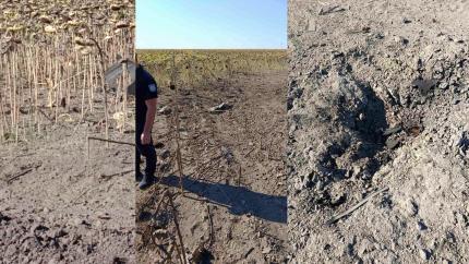 Resturile unei drone, depistate pe teritoriul Republicii Moldova, raionul Cahul. Un incendiu de vegetație a izbucnit în apropierea frontierei Giurgiulești–Reni