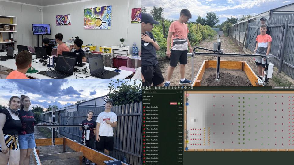 Un robot fermier cu inteligență artificială a fost construit de elevi din Galați. Genesis v1.8 va fi prezentat la Vânători