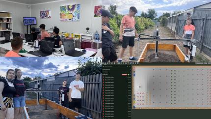 Un robot fermier cu inteligență artificială a fost construit de elevi din Galați. Genesis v1.8 va fi prezentat la Vânători