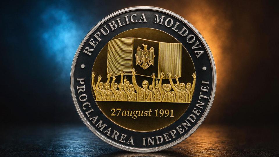 BNM lansează în circulație două monede dedicate aniversării a 35-a de la Proclamarea Independenței Republicii Moldova