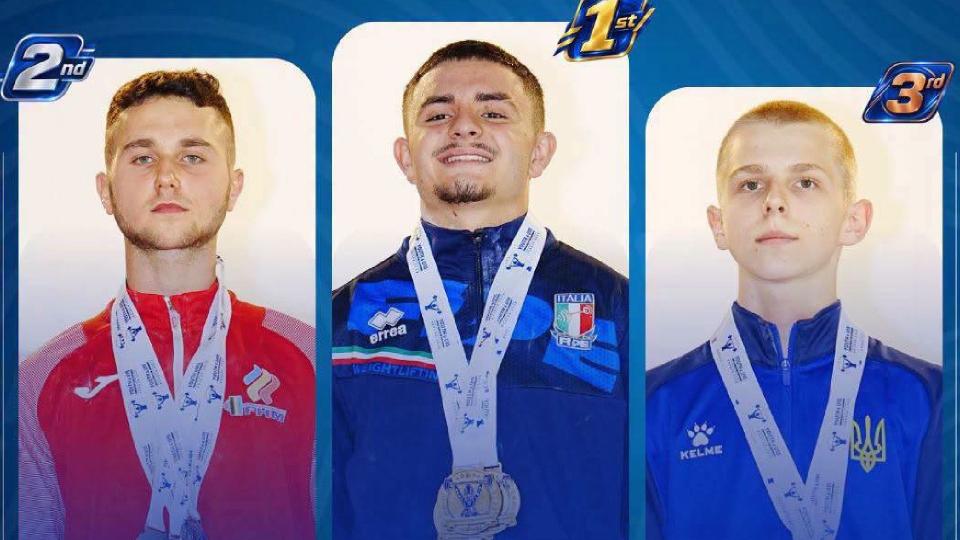 Trei tineri halterofili din Cahul, medaliați la Campionatele Europene U-15 și U-17 din Kosovo