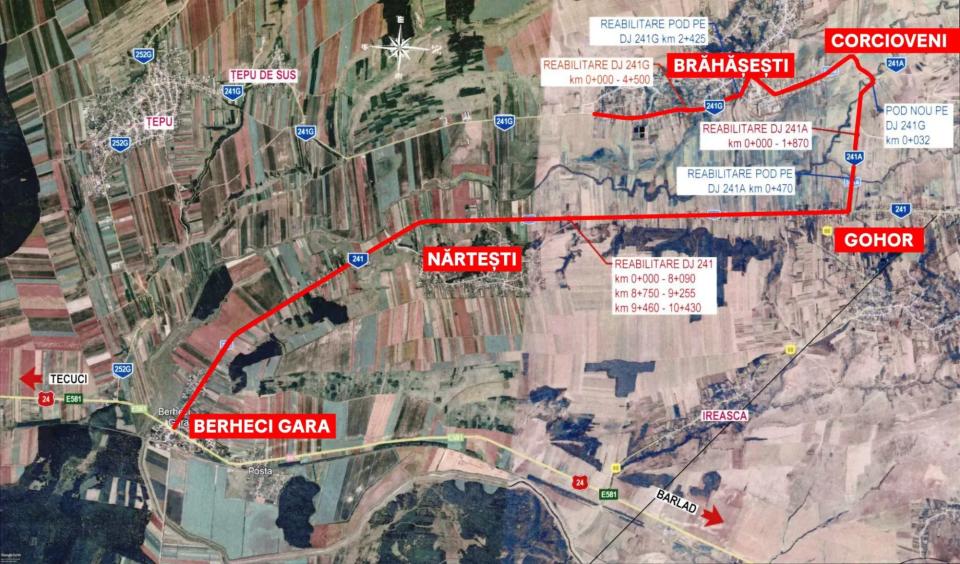 Galați investește 111 milioane de lei în modernizarea a 16 km de drumuri. Aproape 7 hectare de pădure vor fi plantate