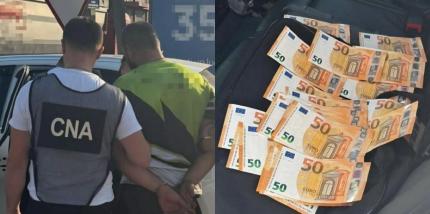 Bărbat, reținut în flagrant la Cimișlia într-un dosar de trafic de influență. Ar fi cerut 1.500 de euro pentru a influența polițiștii