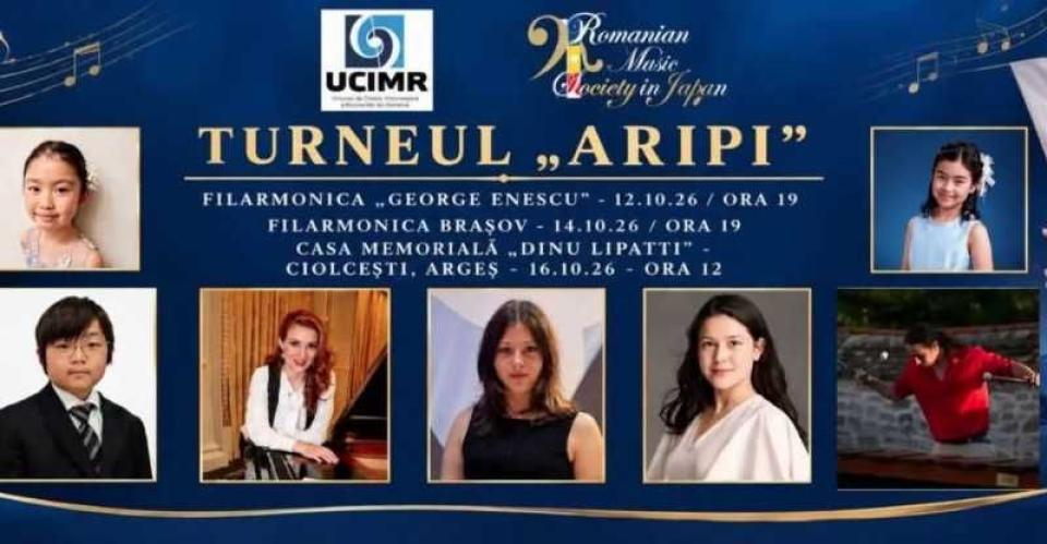 Patru tineri pianiști japonezi susțin recitaluri în România, în cadrul Turneului „Aripi”