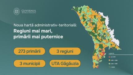 Guvernul a prezentat propunerea noii hărți administrativ-teritoriale