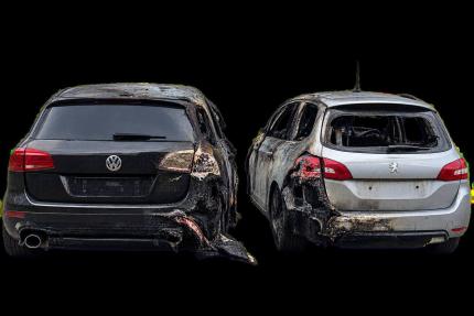 Două automobile, distruse de un incendiu în municipiul Cahul