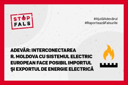 STOPFALS! PREZINTĂ ADEVĂRUL DESPRE SECTORUL ENERGETIC AL R. MOLDOVA