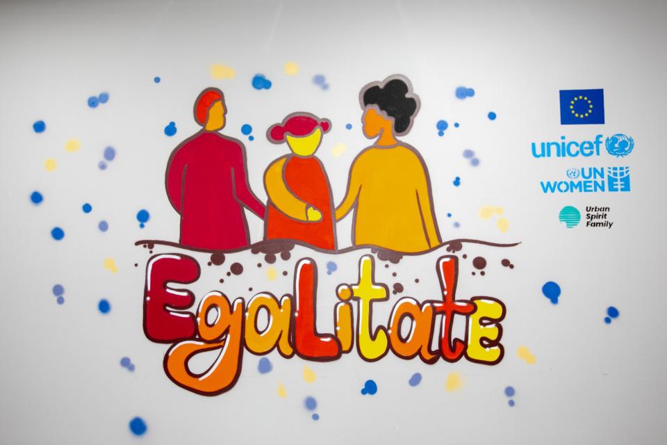 Picturi murale dedicate promovării egalității de gen și combaterii violenței împotriva fetelor și femeilor în raioanele Cahul și Ungheni